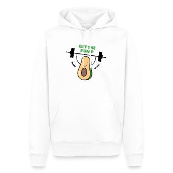Get The Pump - Männer Premium Bio Hoodie - Weiß - Vorne - Nico (187cm)