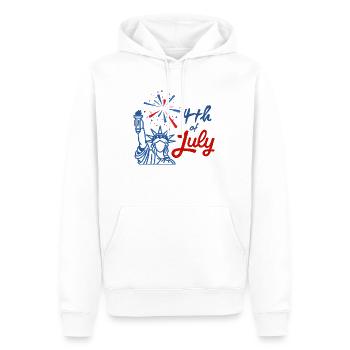 Independence Day 14th July - Men’s Premium Organic Hoodie - white - Front - Nico (187cm)