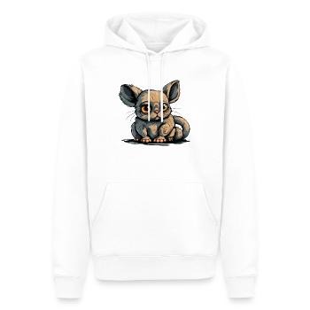 Mikili le streum - Sweat à capuche Premium bio Homme - blanc - Devant - Nico (187cm)
