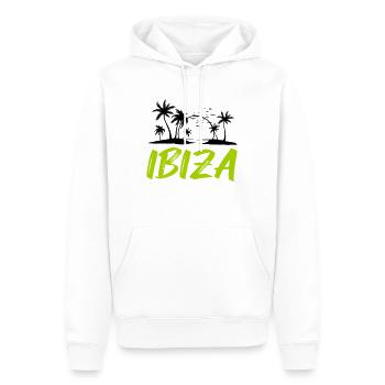 ibiza - Männer Premium Bio Hoodie - Weiß - Vorne - Nico (187cm)