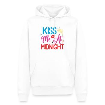 Kiss Me At Midnight - Männer Premium Bio Hoodie - Weiß - Vorne - Nico (187cm)