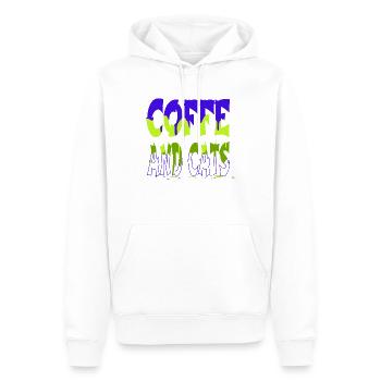 cat face hoodies and sweatshirts humor gift idea - Männer Premium Bio Hoodie - Weiß - Vorne - Nico (187cm)
