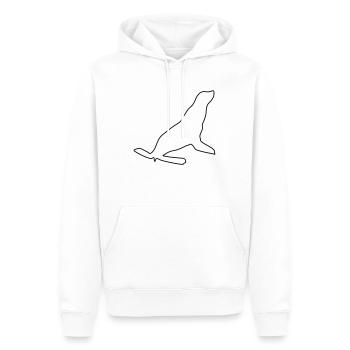 see robbe silhouette - Männer Premium Bio Hoodie - Weiß - Vorne - Nico (187cm)