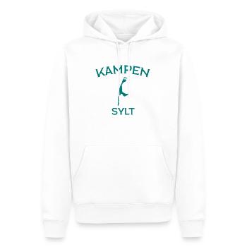 Sylt - Mer du Nord - Allemagne - Kampen - Île - Sweat à capuche Premium bio Homme - blanc - Devant - Nico (187cm)