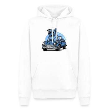 Hund Bulldogge Tiere Welpe niedlicher Hund Aquarell Kunst - Männer Premium Bio Hoodie - Weiß - Vorne - Nico (187cm)