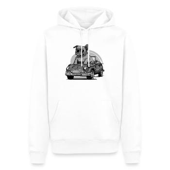 Hund Bulldogge Tiere Welpe niedlicher Hund Aquarell Kunst - Männer Premium Bio Hoodie - Weiß - Vorne - Nico (187cm)