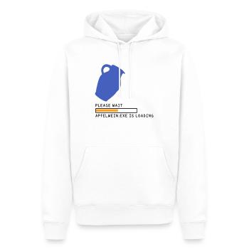 Bembel Loading please wait - Männer Premium Bio Hoodie - Weiß - Vorne - Nico (187cm)