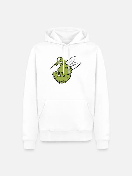 Strong Mosquito 02 - Men’s Premium Organic Hoodie - white