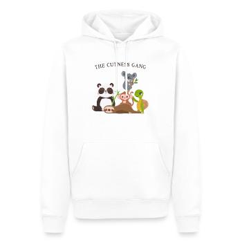 The Cutness Gang - Männer Premium Bio Hoodie - Weiß - Vorne - Nico (187cm)