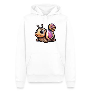 Bande dessinée d’escargot - Sweat à capuche Premium bio Homme - blanc - Devant - Nico (187cm)