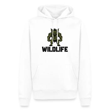 wildschwein comic wildlife - Männer Premium Bio Hoodie - Weiß - Vorne - Nico (187cm)