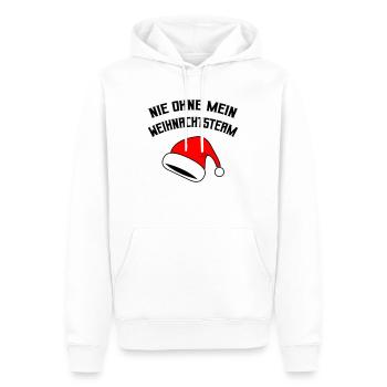 Nie ohne mein Weihnachtsteam - Männer Premium Bio Hoodie - Weiß - Vorne - Nico (187cm)