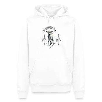 Dorfliebe - Männer Premium Bio Hoodie - Weiß - Vorne - Nico (187cm)