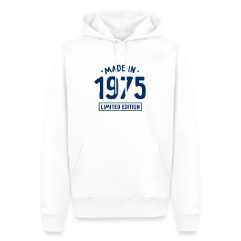 Made in 1975 - Limited Edition - Year of birth - Men’s Premium Organic Hoodie - white - Front - Nico (187cm)