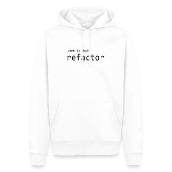 Software Entwickler - Refactor - Männer Premium Bio Hoodie - Weiß - Vorne - Nico (187cm)