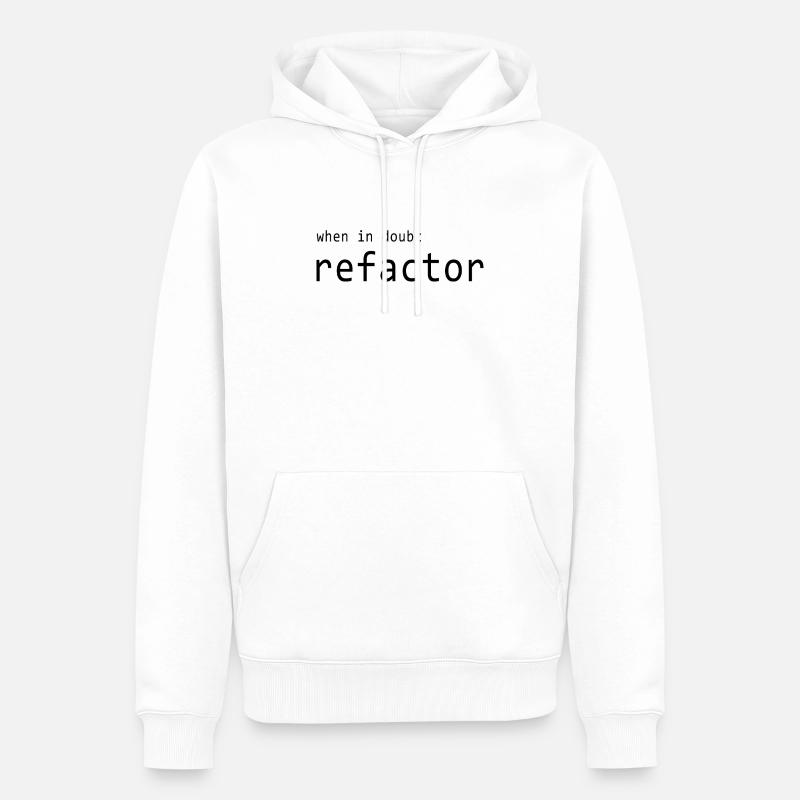 Software Entwickler - Refactor - Männer Premium Bio Hoodie - Weiß