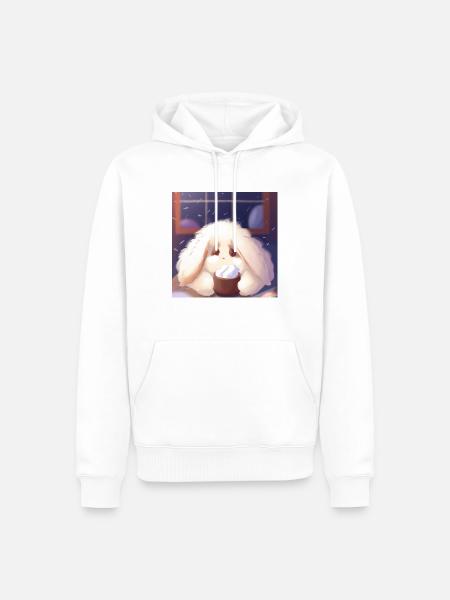 Fluffiges Tierchen - Männer Premium Bio Hoodie - Weiß