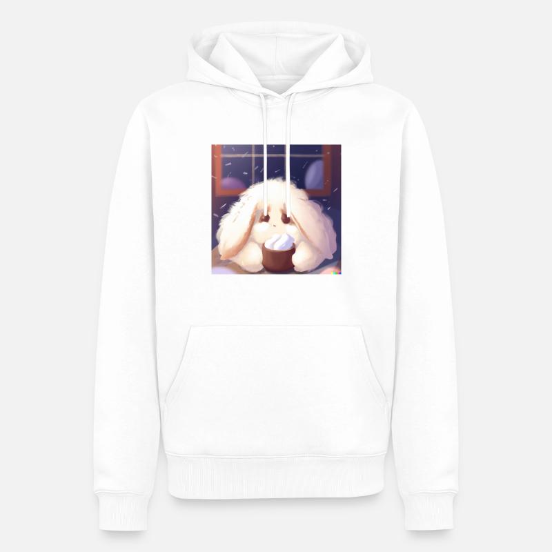 Fluffiges Tierchen - Männer Premium Bio Hoodie - Weiß