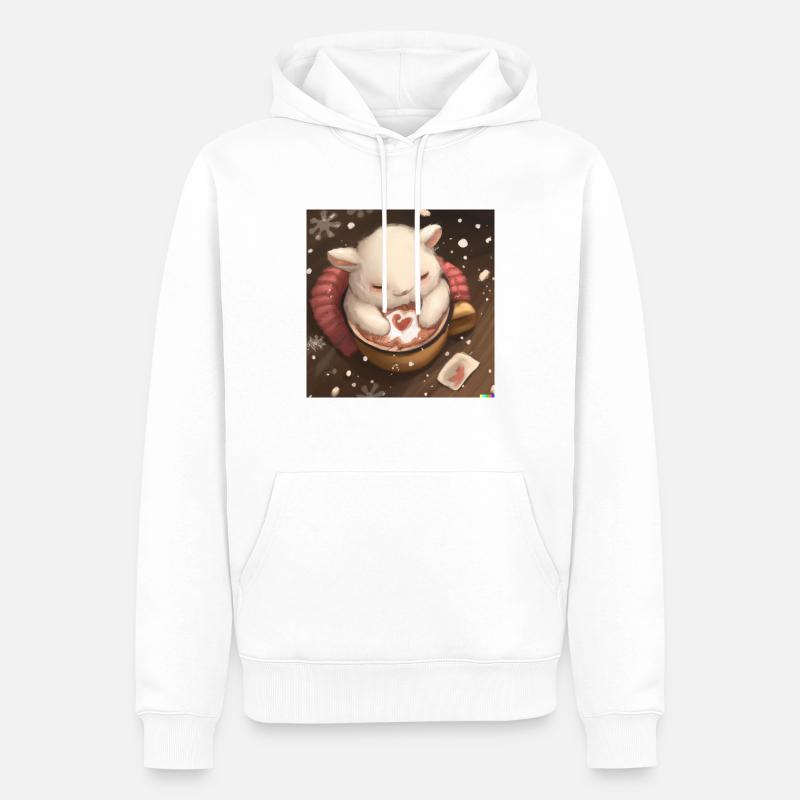 Fluffiges Tierchen - Männer Premium Bio Hoodie - Weiß
