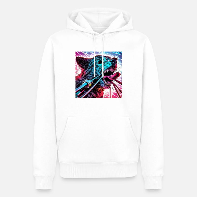 Chaos du câble - Sweat à capuche Premium bio Homme - blanc