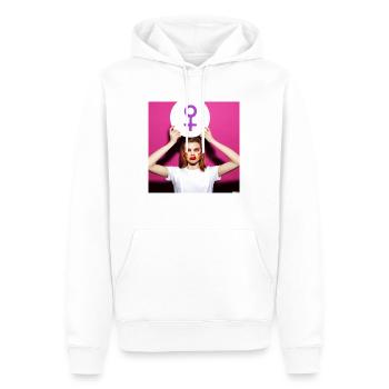Power Girl - Männer Premium Bio Hoodie - Weiß - Vorne - Nico (187cm)