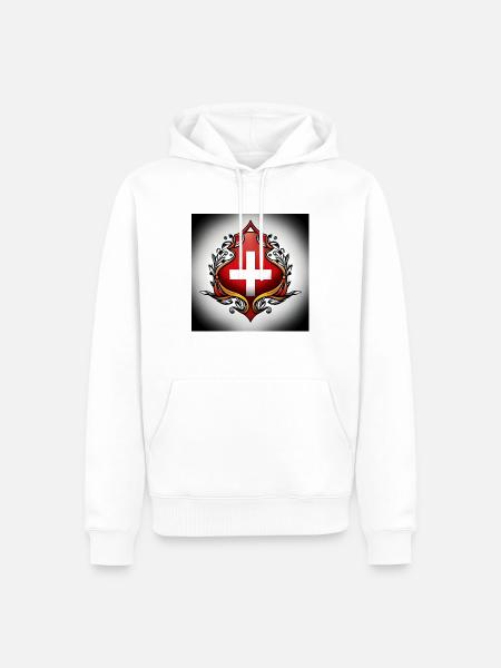 Schweizer Stolz - Männer Premium Bio Hoodie - Weiß