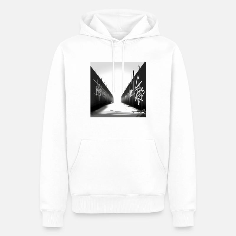 Graffiti - Männer Premium Bio Hoodie - Weiß