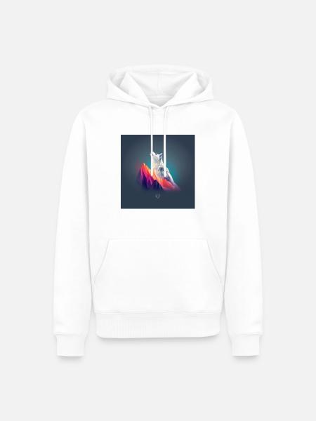 Designed by Alp Öder - Männer Premium Bio Hoodie - Weiß