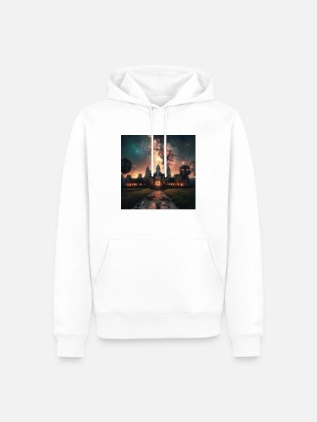 Das Tor zum Universum - Männer Premium Bio Hoodie - Weiß