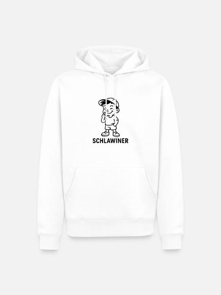 Schlawiner - Männer Premium Bio Hoodie - Weiß
