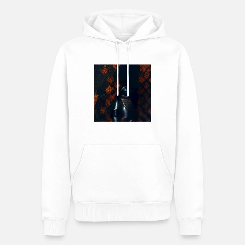 Schwarzer Ritter - Männer Premium Bio Hoodie - Weiß