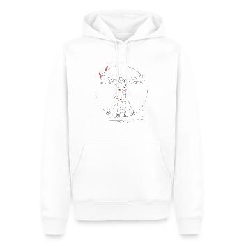 Vitruvian Jason - Männer Premium Bio Hoodie - Weiß - Vorne - Nico (187cm)