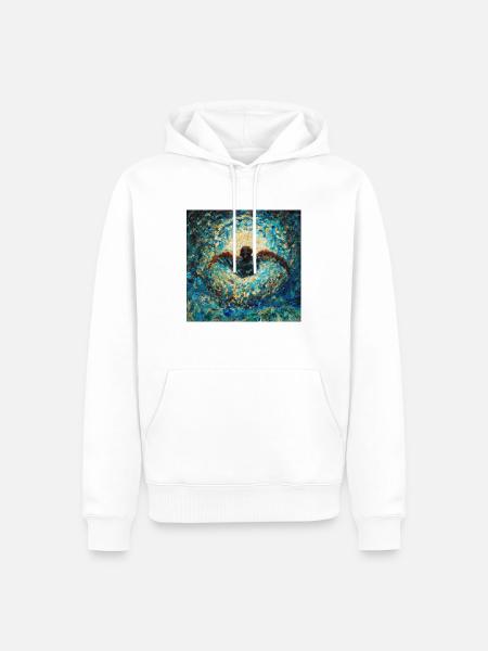 Schwimmerin - Männer Premium Bio Hoodie - Weiß