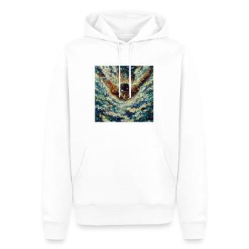 Schwimmer - Männer Premium Bio Hoodie - Weiß - Vorne - Nico (187cm)