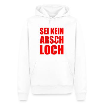 sei kein arschloch - Männer Premium Bio Hoodie - Weiß - Vorne - Nico (187cm)