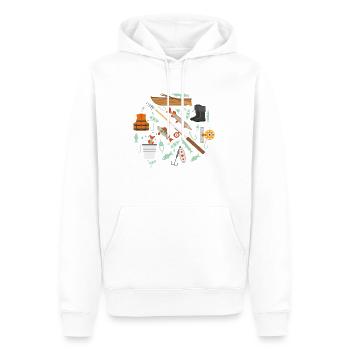 Wassersport - Männer Premium Bio Hoodie - Weiß - Vorne - Nico (187cm)
