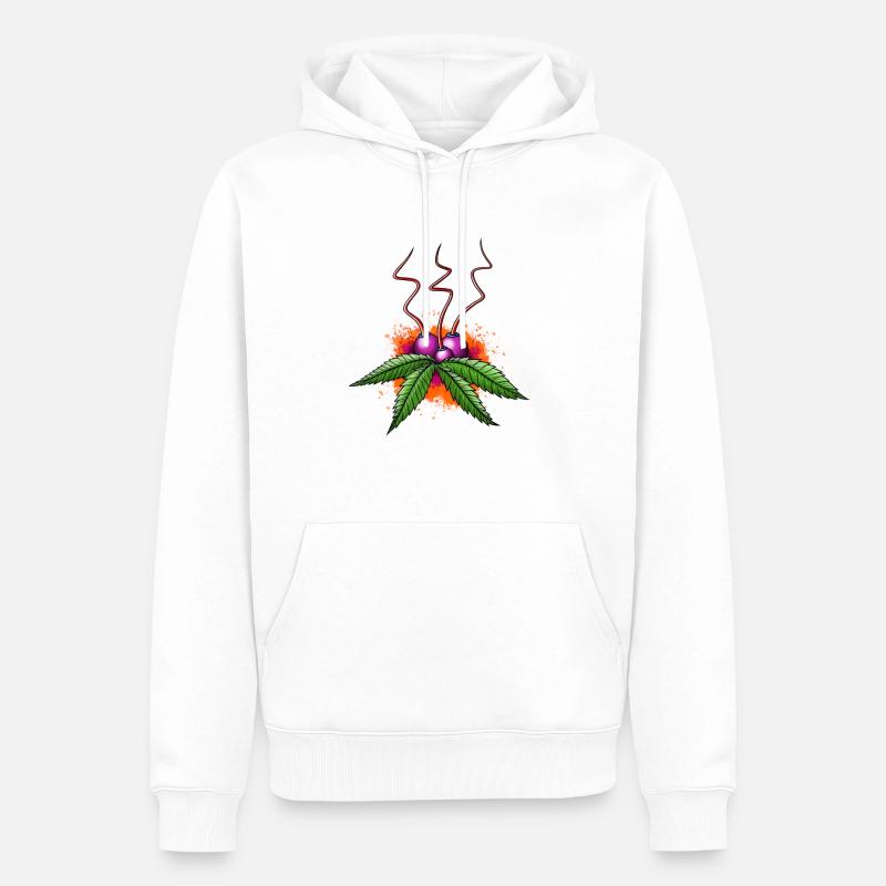 Weedfruit # 1 - Männer Premium Bio Hoodie - Weiß