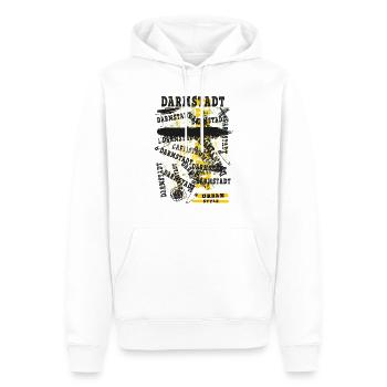 Darmstadt Deutschland Stadt Skyline Heimat Liebe - Männer Premium Bio Hoodie - Weiß - Vorne - Nico (187cm)