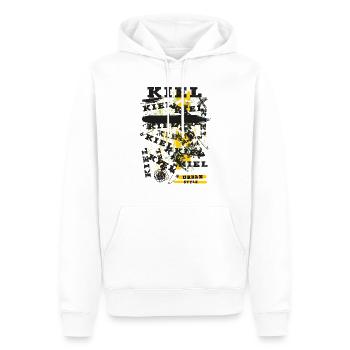 Kiel Allemagne City Skyline Home Love - Sweat à capuche Premium bio Homme - blanc - Devant - Nico (187cm)
