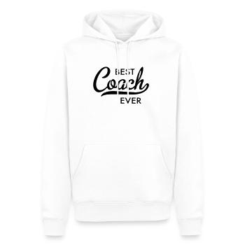 entraîneur - Sweat à capuche Premium bio Homme - blanc - Devant - Nico (187cm)