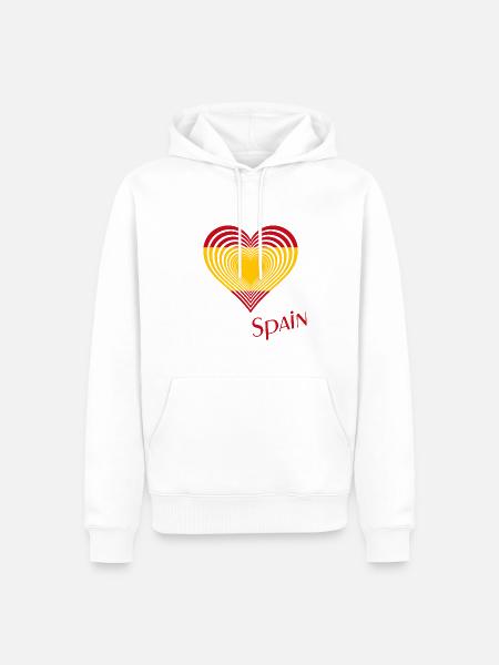 Spanien Spain - Männer Premium Bio Hoodie - Weiß