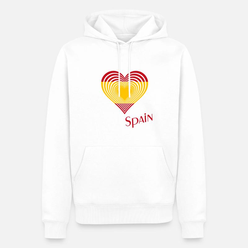 Spanien Spain - Männer Premium Bio Hoodie - Weiß