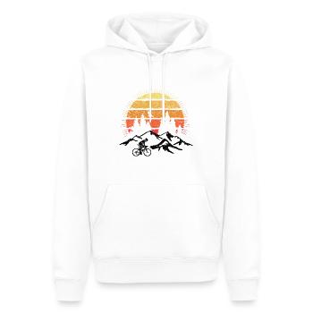 Radfahrer und Sonne Vintage - - Männer Premium Bio Hoodie - Weiß - Vorne - Nico (187cm)