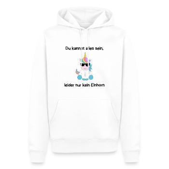 Vous pouvez être n’importe quoi, malheureusement pas une licorne - Sweat à capuche Premium bio Homme - blanc - Devant - Nico (187cm)