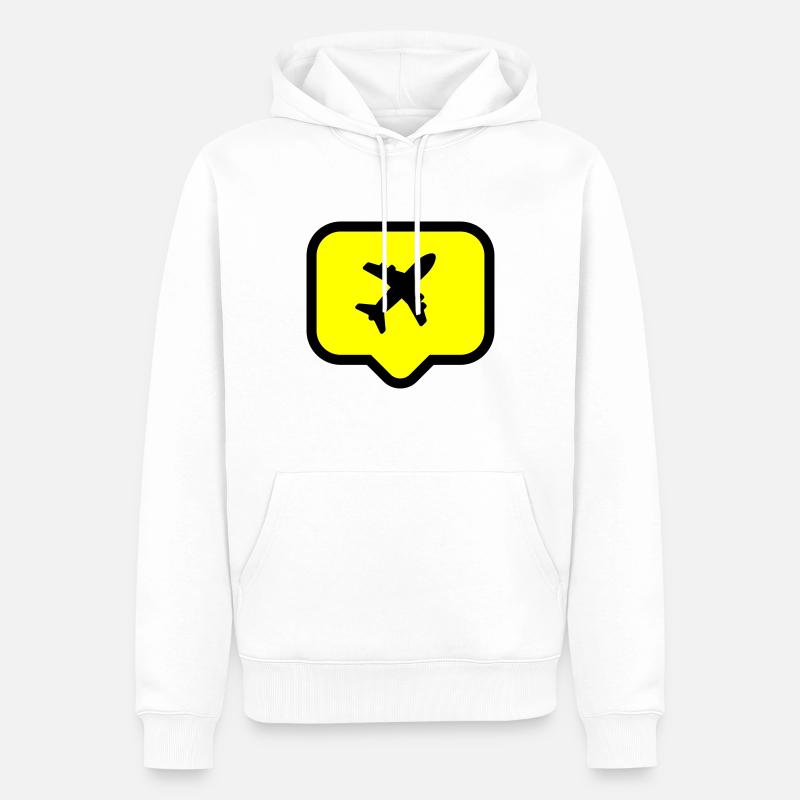 Flugzeug! - Männer Premium Bio Hoodie - Weiß