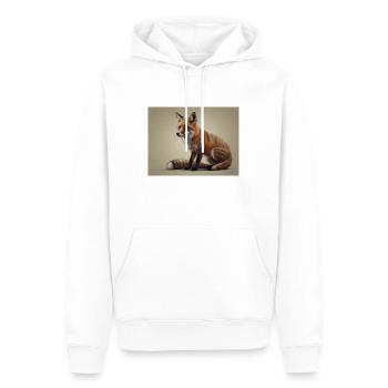 Fuchs Tier - Männer Premium Bio Hoodie - Weiß - Vorne - Nico (187cm)