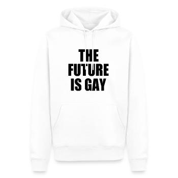the future is gay - Sweat à capuche Premium bio Homme - blanc - Devant - Nico (187cm)