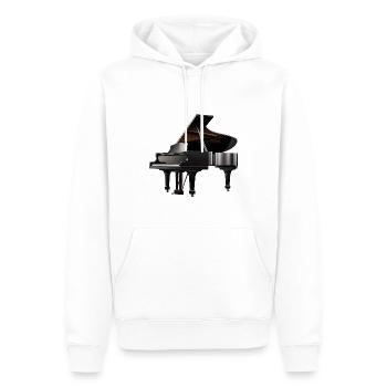 Le piano à queue de concert, le roi des pianos - Sweat à capuche Premium bio Homme - blanc - Devant - Nico (187cm)