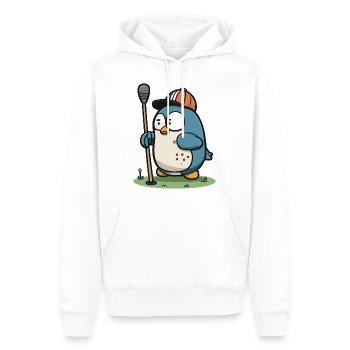 Golf Pro Pinguin - Männer Premium Bio Hoodie - Weiß - Vorne - Nico (187cm)