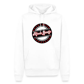 Les couleurs peuvent être modifiées | Accro au cinéma - Sweat à capuche Premium bio Homme - blanc - Devant - Nico (187cm)